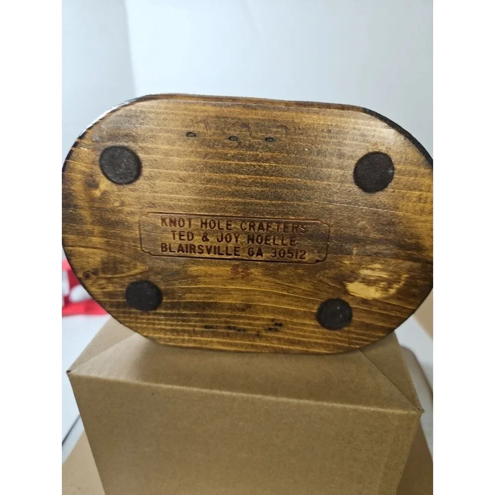 Vintage Hand Painted Wooden Napkin Letter Holder Floral‎ Handcrafted In Georgia